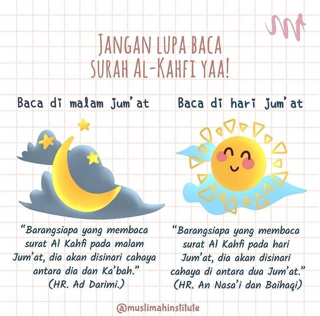 Jangan lupa baca Surah Al Kahfi ya sanak 😊