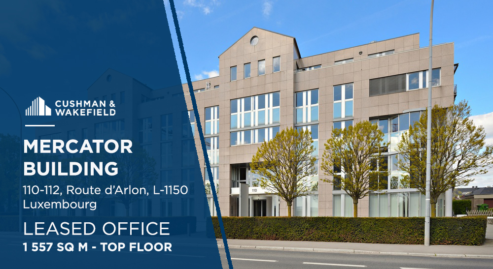 CushWakeLUX's tweet photo. #OFFICE – TRANSACTION / Nos experts ont été ravis d'avoir accompagné et conseillé le nouvel occupant du Top Floor de l'immeuble MERCATOR de Leasinvest. Ces nouvelles surfaces leur permettront de réaliser leur plan d'expansion. #Leasedoffice #CWLuxembourg #Realestate https://t.co/MbFUTgi5EH