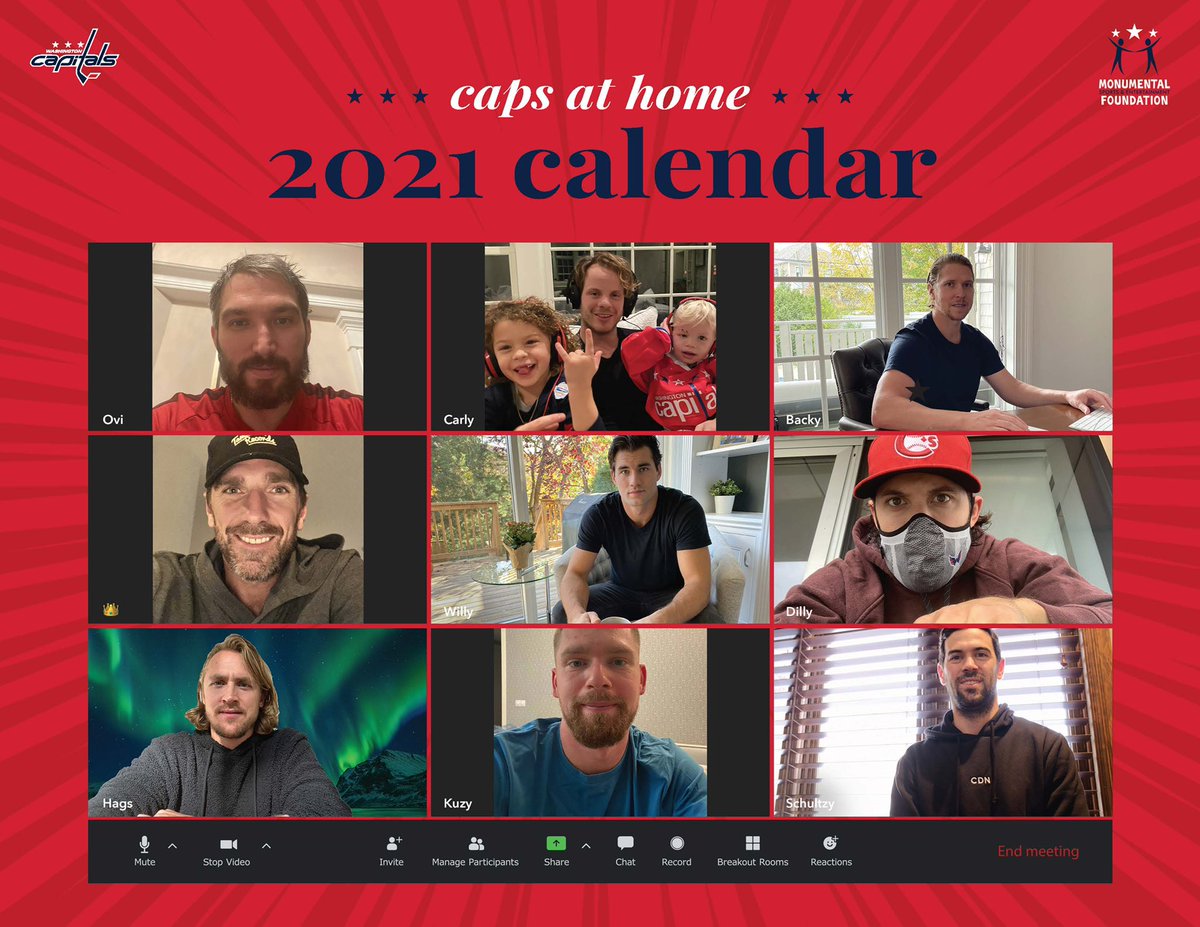I’m proud to support the 2021 #CapsAtHome Calendar benefiting <a href="/MSEFndn/">MSE Foundation</a> – order your copy today at WashCaps.com/Calendar. Also available at <a href="/ShopMedStarCaps/">Capitals Stores</a> on Nov. 23 and <a href="/TeamShopAtCOA/">Team Shop at Capital One Arena</a> on Nov. 24.