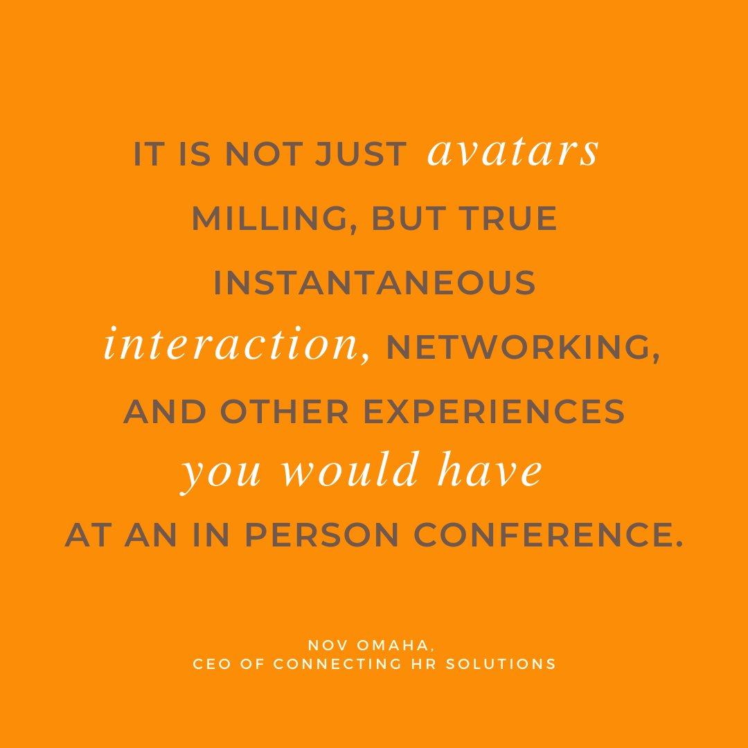 LearnBrite's tweet photo. @HRTECHXPRT left us some kind words- "It is not just avatars milling, but true instantaneous interaction, networking, and other experiences you WOULD HAVE at an in person conference" You're so right and we appreciate you Nov! ❤️ Book a demo with us at https://t.co/yNKmxlkytL https://t.co/SPAiqWr5az