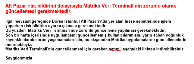 Matriks güncelleme linki aşağıdaki gibidir
download.matriksdata.com/download/Matri…