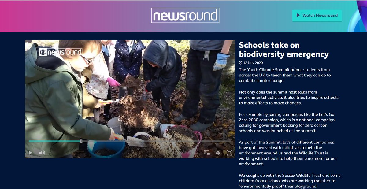 TransformSDG's tweet photo. The #YouthClimateSummit2020 has been covered by @BBCNewsround! π
Watch Archie, Lucas, Isla, Milly and Tilly share their top tips on greening your school grounds, taken from the @SussexWildlife #YCS2020 session on Monday.π
https://t.co/rEZ1kJJnPD https://t.co/zX0yosMUA3