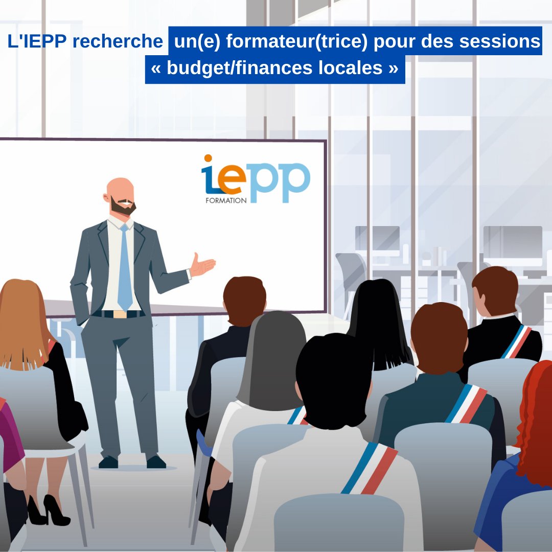 ieppformation's tweet photo. 🔵[ recherche de formateur ]
L'IEPP-Formation des Élus cherche un(e) formateur(trice) pour des sessions " budget et fiances locales " dans le Nord, le Limousin et le Sud-Est . Merci d'envoyer un message privé . https://t.co/HbYddQkPSY