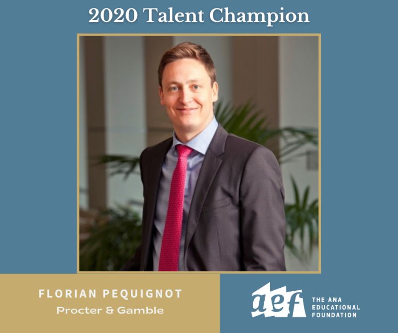 AEFNYC's tweet image. Join AEF in congratulating Florian Péquignot at @ProcterGamble in being named a Talent Champion. Champions will be honored at our #InspireTogether virtual event on December 10. Learn more and register now to show your support: lnkd.in/dZh8bzh
