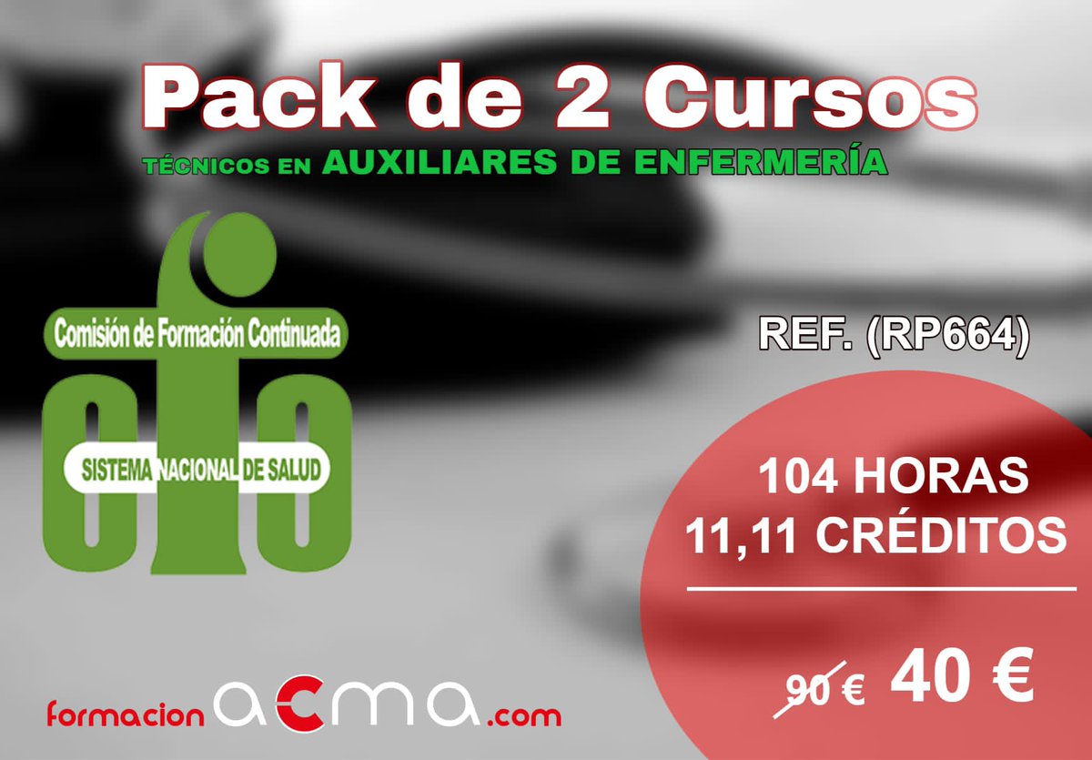 formacion_acma's tweet photo. PROMOCIÓN TCAE 🧨🧨

🔺2 cursos online CFC
🔺104 Horas - 11,11 créditos 
💥 40€

Consulta esta y otras promociones en la web: https://t.co/RoZUGQE3vU
 #tcae #auxiliarenfermeria #auxiliar #sanitario #SanitariosNecesarios #promocion #cursos #online #formaciononline https://t.co/BTvjb2sfb8