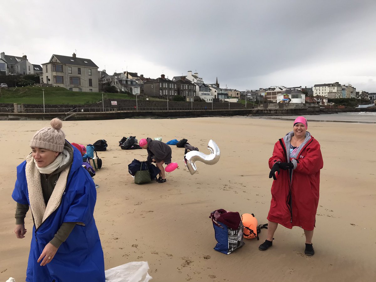 menopausal_the's tweet photo. It’s our 2nd birthday today! Birthday swim at beautiful East Strand, Portrush! https://t.co/oT1qYClhuQ