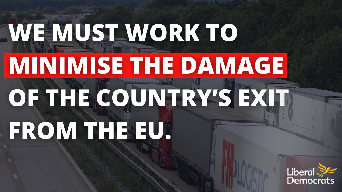 A No or Bad Deal Brexit would be catastrophic for Britain after the damage caused by the pandemic. For the sake of UK businesses, our economy, our food and medicine supplies, we must maintain the closest possible alignment with the EU.