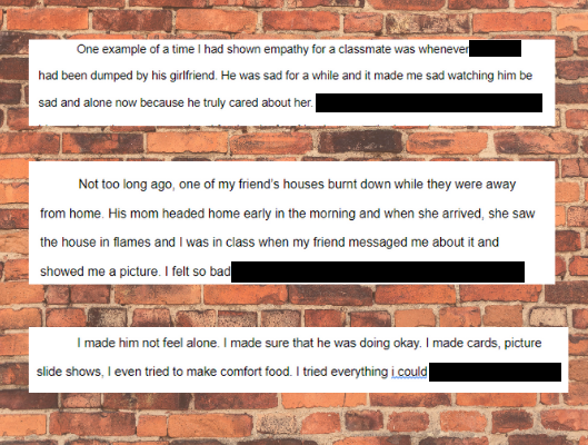 KimberlySloane's tweet image. Did the @EVERFIK12 #CompassionChallenge with my class!  Now I am seeing my students write about times in their life they've shown empathy. I challenge you to try it out with your students! #SeeCareDo bit.ly/35nTk6C