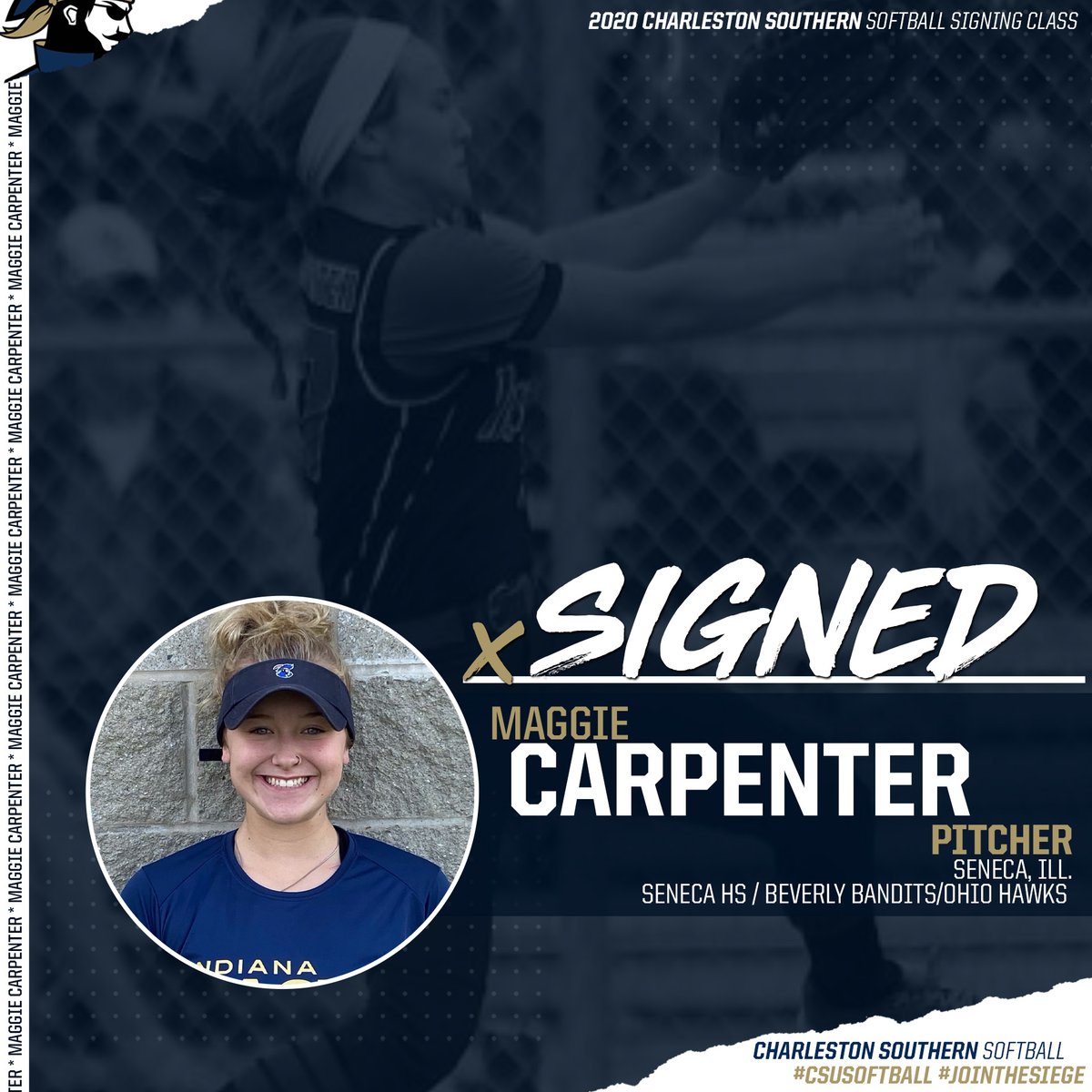 CSUBucsSoftball's tweet photo. She pitches it where they can't hit it. 190 strikeouts and 18 wins on her way to leading the team to the 2018 regional championships!

Welcome to the Buccaneer Family @2021Carpenter 

#JoinTheSiege https://t.co/I1SR1tDHIe
