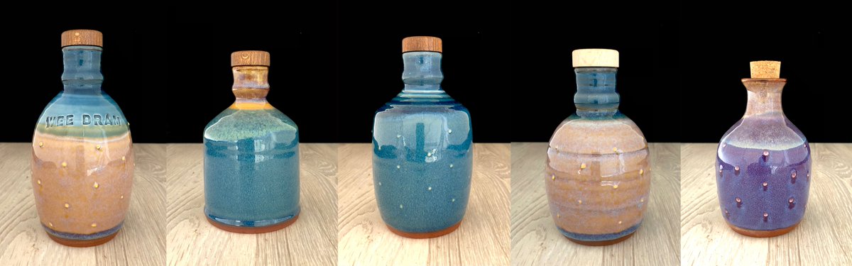 Another batch of our Whisky and Gin Decanter prototypes have just come out of the kilns...you can find them on the web shop now, they would make an ideal Christmas gift especially filled with a favourite tipple!
rupertblamire.com/collections/wh…