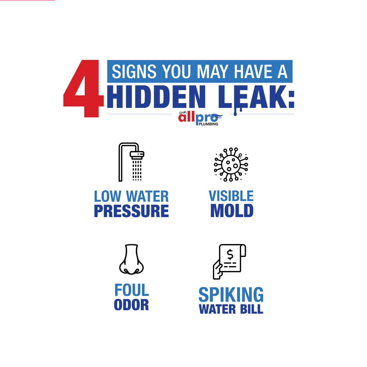 WILLSALLPRO's tweet photo. While we have advanced leak detection methods, there are early signs that will point fingers at the culprit — a leak.

If you're experiencing any one of these symptoms, give us a call before any more noticeable (or unseen) damage can occur. 

☎️(210) 879-6182 https://t.co/jlE50f2FJ8