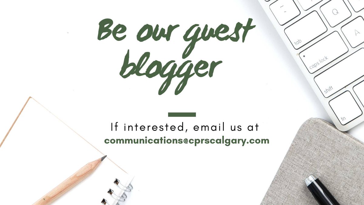 CPRSCalgary's tweet photo. Interested in sharing your expertise and raising your profile? Be our guest blogger! 

If interested, email us at communications@cprscalgary.com

#CPRSCalgary https://t.co/WDK9E6iBRF
