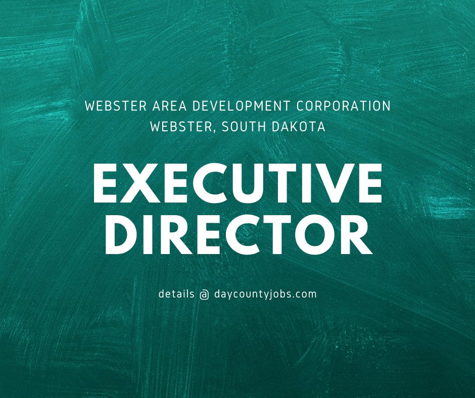 DayCountyJobs's tweet photo. Executive Director @ Webster Area Development Corporation   ➡️ https://t.co/AXD9CLqz2O

direct link 📌 https://t.co/zKHg4hLvWJ

#daycountyjobs  #southdakotaworks  #hifromSD https://t.co/xNcyeTWVhe