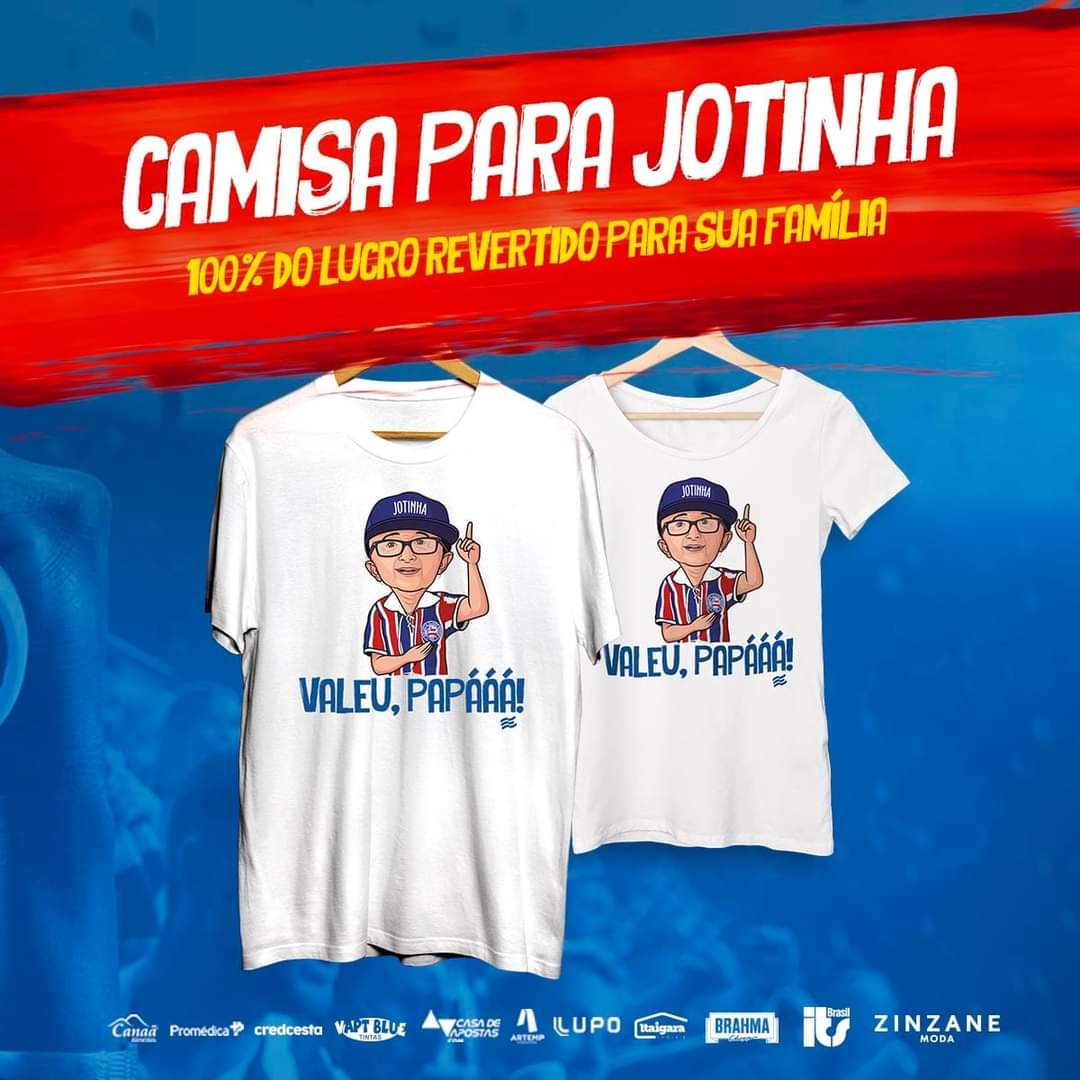 LojaDoBahia's tweet photo. ⚠ Último dia! A venda das camisas em prol da família de Jotinha termina à meia-noite. Acesse https://t.co/4Vjctt2cva #PraJotinha https://t.co/LEGBjpkb9j