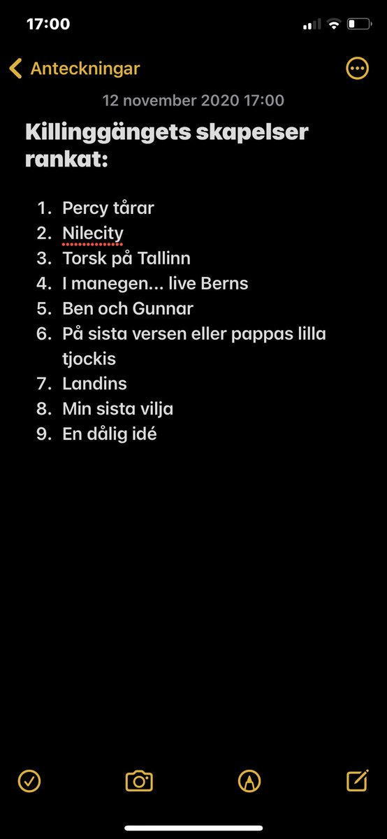 AlbinRosen's tweet photo. Har spenderat de sista två dagarna att kolla igenom Killinggängets filmer och serier på SVT. Har nu rankat dem och såhär tycker jag den korrekta ordningen är, vad tycker ni? Diskutera i smågrupper :-) https://t.co/oAmVIIuRda