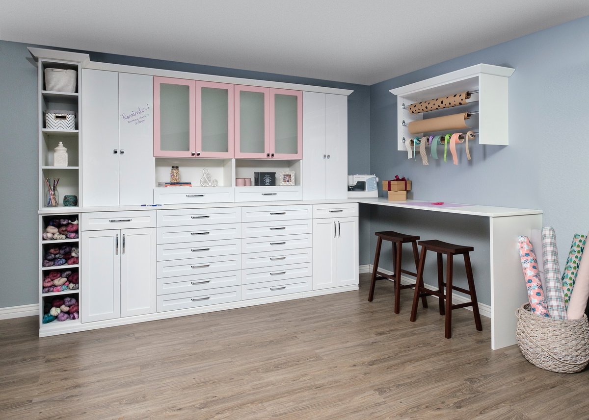 NContours's tweet photo. Whether it's a home office, craft room, or both, adding a pop of color can really personalize any space. 😍 Explore ALL the color options: https://t.co/6IRtgJ6XZG #colorsells #colorlove #cabinetcomponents #homeorganization https://t.co/cNIDfiKrAI