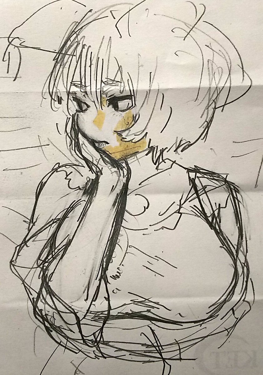 仕事中に描いたラフ 