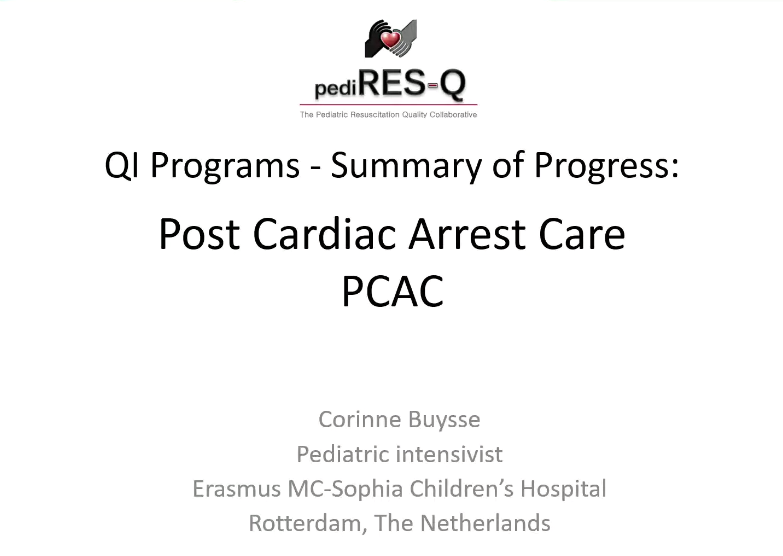 pediRESQ's tweet photo. Dr. Corinne Buysse on post-arrest care and kicking off with some inspirational words of wisdom. We are hoping for more robust data sources including neuromonitoring device streams #resusciation #picuqi #pedsicu 🧠💓🏥 https://t.co/J9X9GPGDvp