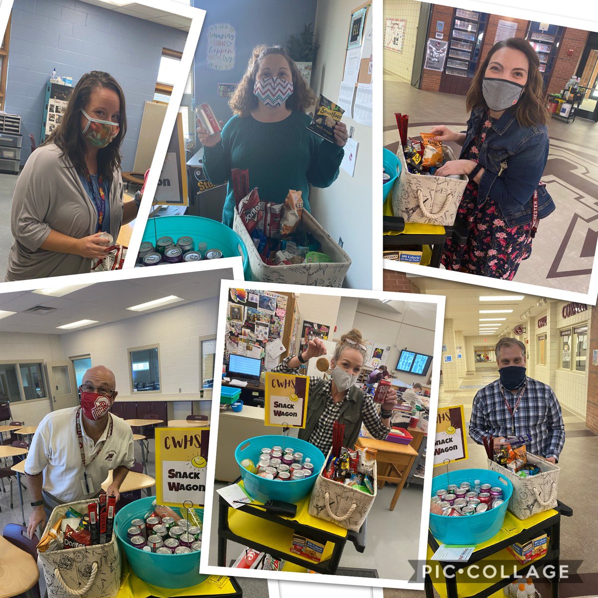CWHS_Office's tweet photo. We are so thankful for our hard-working staff members and their dedication to our students. #SnackWagon #CWway #CWHS #FocusontheGood #ThursdayMotivation https://t.co/4hZbChEiwh