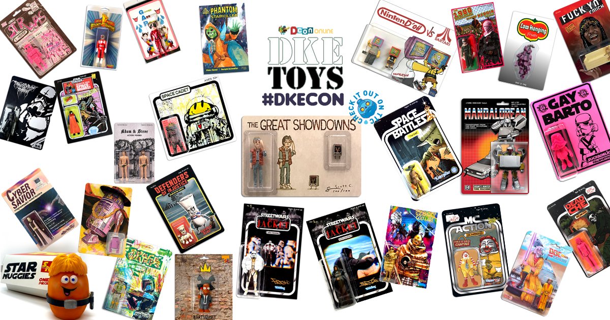 TheToyChronicle's tweet photo. Bootleg heaven! @DKEToys Presents #DKECON - DCON Edition https://t.co/LygMWBanhR https://t.co/0Y27Wq0ICA