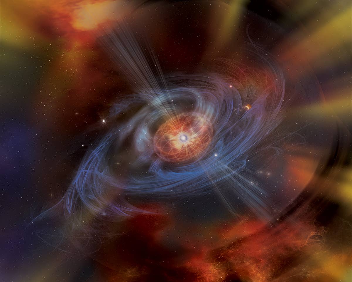 4/ More likely the collision created an even bigger and more powerful neutron star, one with a magnetic field so strong it sends chills down my soul: a magnetar, with gravity 1 BILLION times Earth's and a magnetic field 1 QUADRILLION times our planet's.