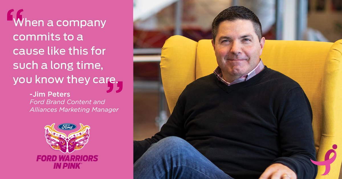 .<a href="/Ford/">Ford Motor Company</a> <a href="/WarriorsinPink/">Warriors in Pink</a> continues to support mobility solutions for patients. 100% of the net proceeds from their sales, help raise funds for organizations like ours. They're helping to remove barriers to treatment for those affected by #breastcancer. warriorsinpink.ford.com