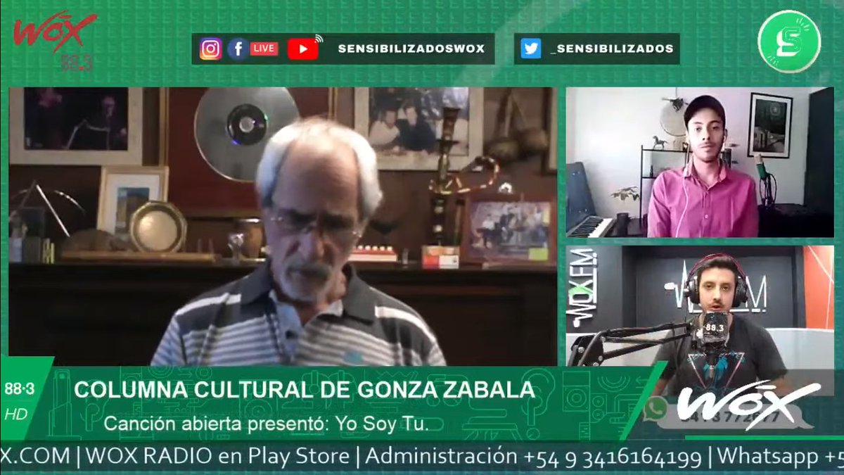 _Sensibilizados's tweet photo. #ColumnaCultural - Gonzalo Zabala nos trae lo último de "Canción Abierta" llamado "Yo soy tu".
VIVO: https://t.co/W4ZGSgh3F0 https://t.co/CZjaZUn1EM