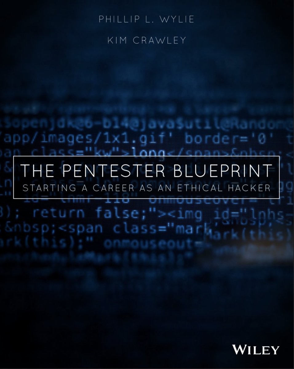 PhillipWylie's tweet photo. If you are interested in becoming a pentester or learning more about the role of a pentester get @kim_crawley and my new book "The Pentester BluePrint: Starting a Career as an Ethical Hacker". Available through @WileyTech and your favorite book retailer. 

https://t.co/xbsNhKX9FP https://t.co/LxQ3eMDk6j