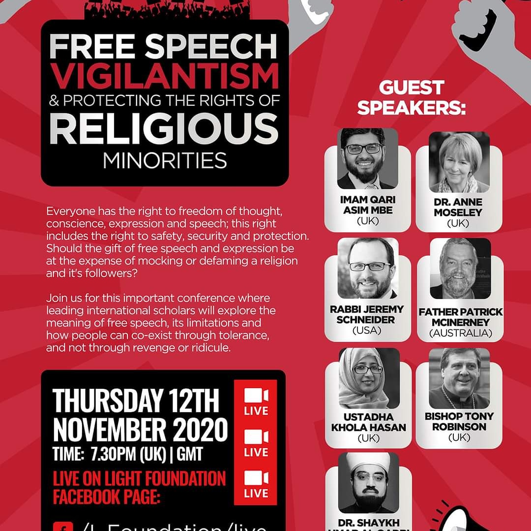 RabbiJS's tweet photo. Should the gift of free speech and expression be at the expense of mocking or defaming a religion and its followers? Panel discussion today. Check local time
https://t.co/eNuhXmgaH6 https://t.co/ONg9ctKHPe