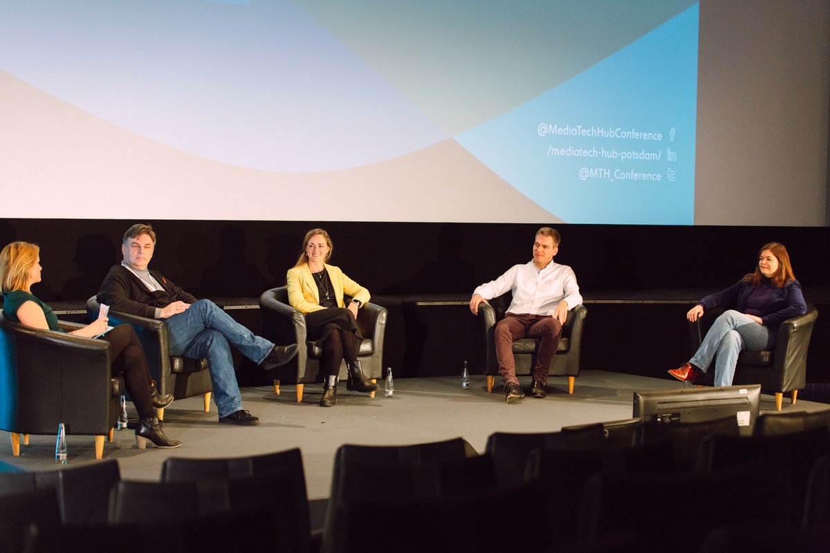 MTH_Conference's tweet photo. “Technical development needs more artistic people because the problems of tomorrow are going to be solved through intuitive thinking”,  Lena Gieseke from @Filmuni stresses at #mthcon2020. https://t.co/St9D0b2jPk
