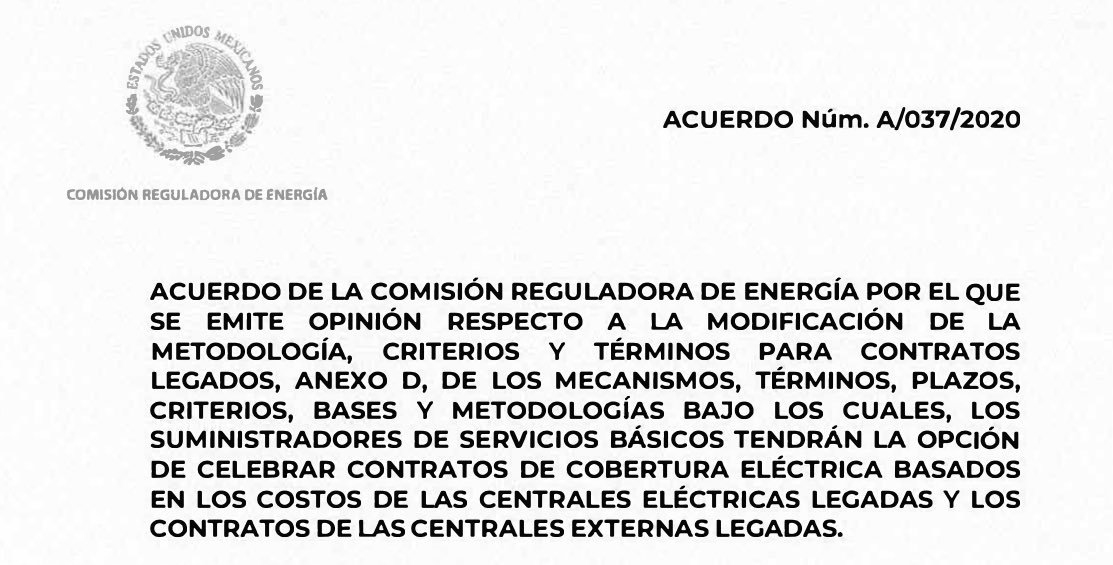 Oigan, hoy hay una historia muy gacha que contarles.La  @CRE_Mexico pone de su parte en una condena para que los mexicanos sigamos pagando los costos de  @CFEmx por muchos años, aunque sean caros.Nos enteramos apenas, por la opacidad, clásica de este gobierno, pero les cuento.