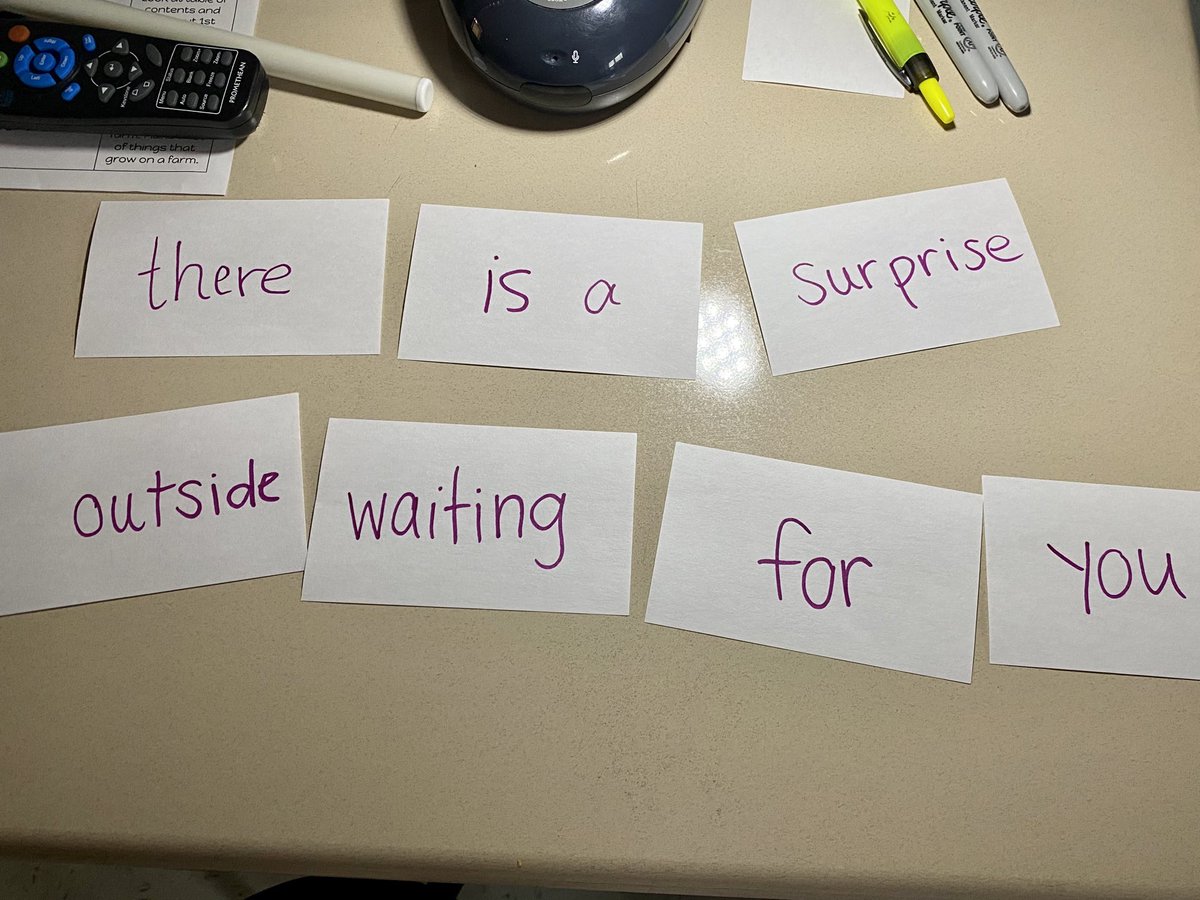 MrsTeetsDIS's tweet photo. The final mission of Word Detectives was solved today! We used our word solving strategies to figure out the mystery words and put them in a sentence to find out our surprise! ⁦@TCRWP⁩ #officialworddetectives 🔎🕵🏽🕵🏼‍♀️🧐 ⁦@Discovery_elem⁩ https://t.co/H6QuQDjbmP