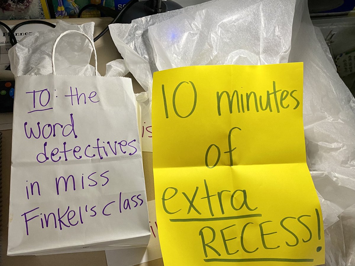 MrsTeetsDIS's tweet photo. The final mission of Word Detectives was solved today! We used our word solving strategies to figure out the mystery words and put them in a sentence to find out our surprise! ⁦@TCRWP⁩ #officialworddetectives 🔎🕵🏽🕵🏼‍♀️🧐 ⁦@Discovery_elem⁩ https://t.co/H6QuQDjbmP