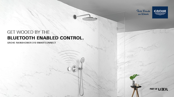 GROHEIN's tweet photo. The Grohe Rainshower 310 SmartConnect is here to impress! #SmartConnect #SmartShowerSolution #BathSpaces #Grohe #water #design #interiordesign #bathroom #style #technology #photooftheday #instapic #instagood #inspiration https://t.co/Medp1EwEHV