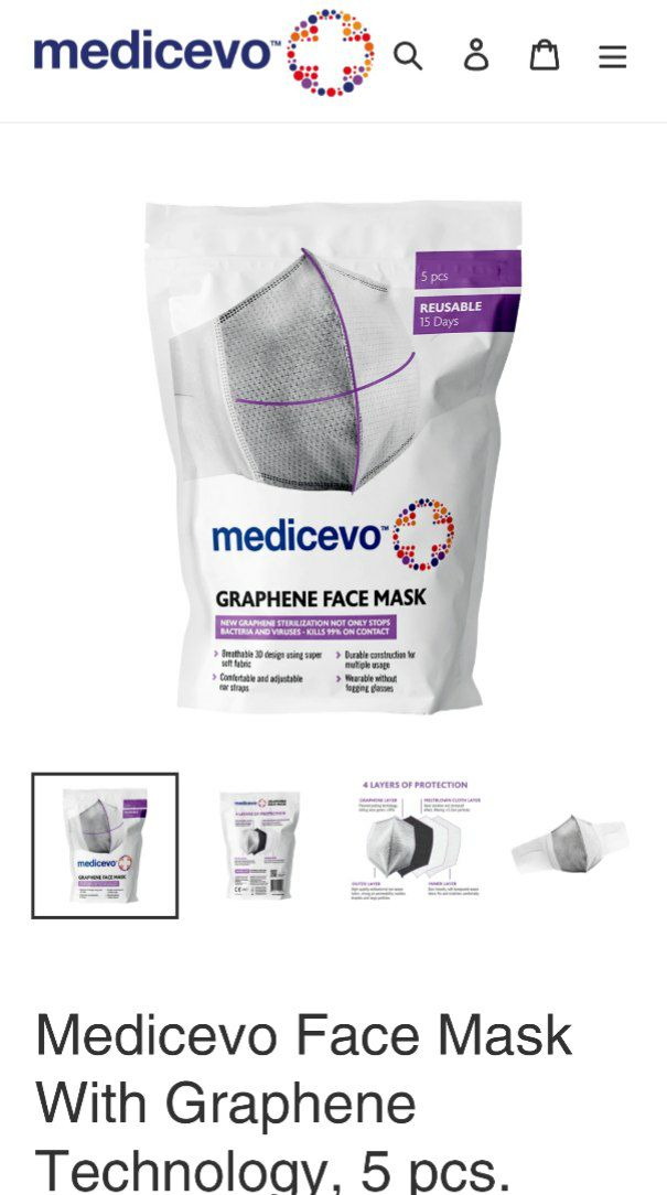 TruthfulTrading's tweet photo. Looks like $COUV's #Medicevo #GrapheneMask is back in stock and ready for purchase at https://t.co/HUmpwLAwyP.
Looking forward to hearing from @COUV_universe about government contracts and revenue being made from this exciting recent acquisition. https://t.co/ImF5ZDNCFW