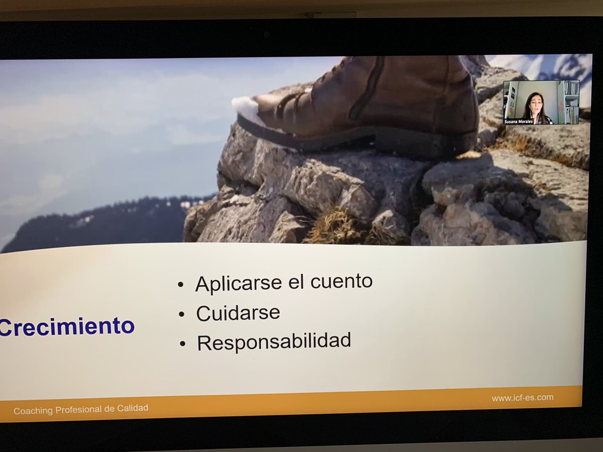 #ICFEventoVirtual #ICFEspana "La visión sin ejecución es alucinación"(Henry Ford) Con Susana Morales revisando lo que necesitamos como coaches en un entorno de incertidumbre. A "aplicarnos el cuento! 😀#profesionalidad #honestidad #responsabilidad