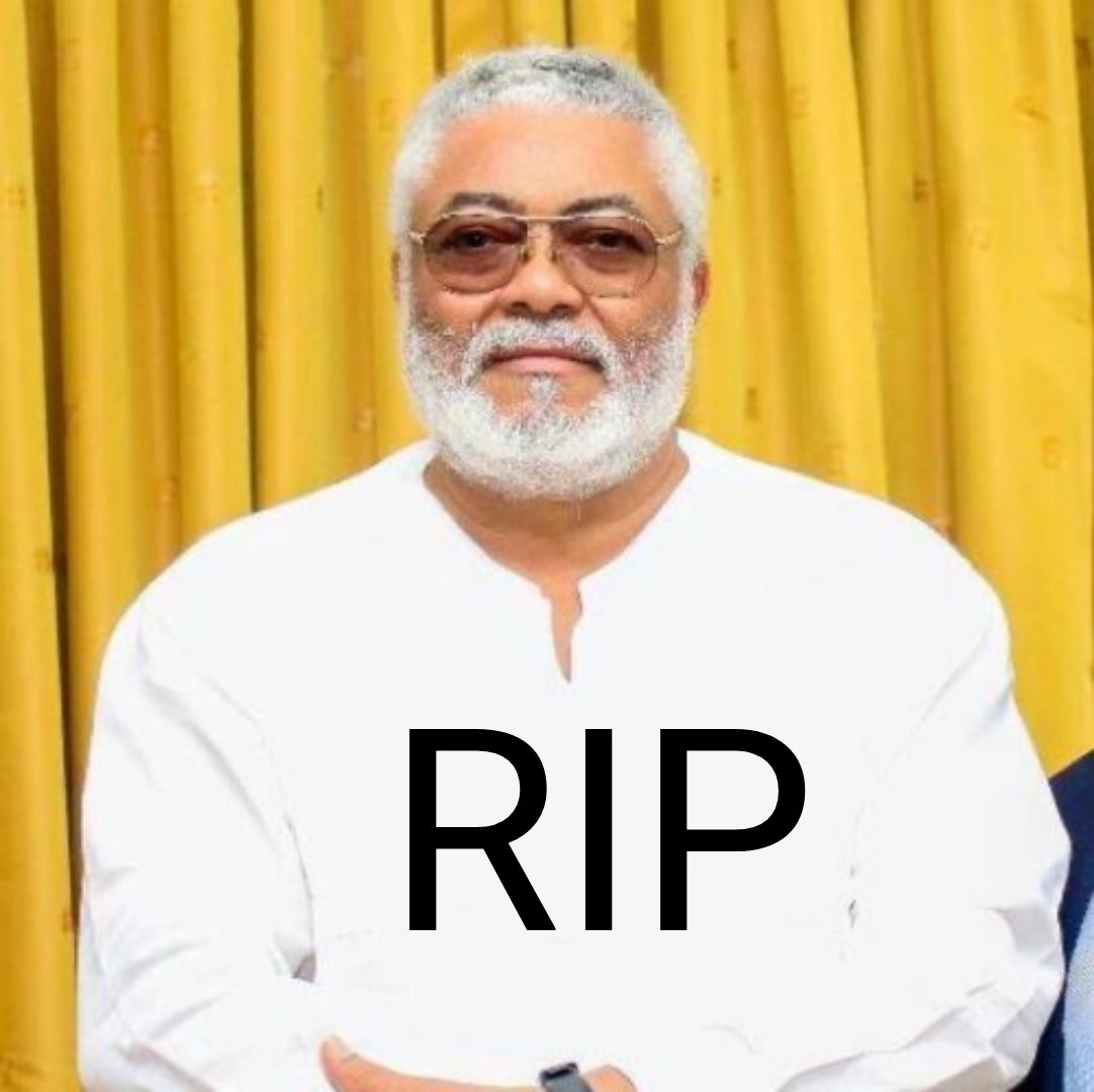 Décès d'un guide africain JJ Rawlings, un modèle pour l'Afrique et pour l'humanité. 
Paix à son âme 
😭😭😭