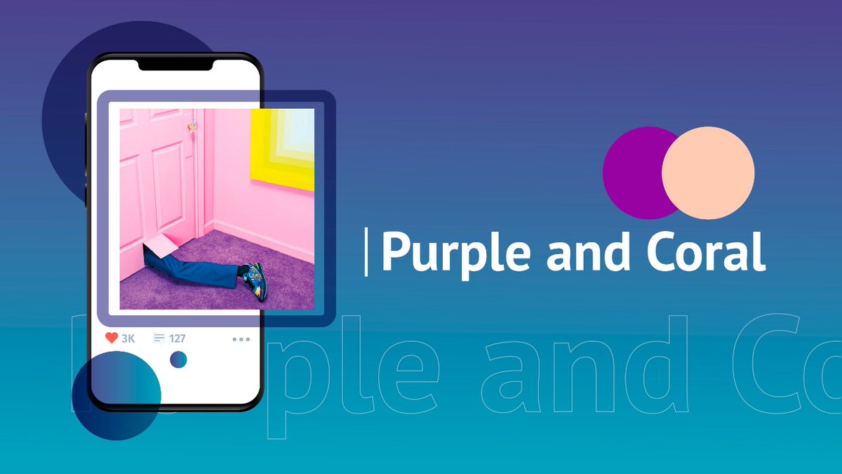 Purple and CoralA great combination of colors if you want to convey a feeling of mystique and emotional power. This combination is very popular for animated ads! Super powerful & very effective grabbing the eye of the viewer. We have seen some ads using this combination.