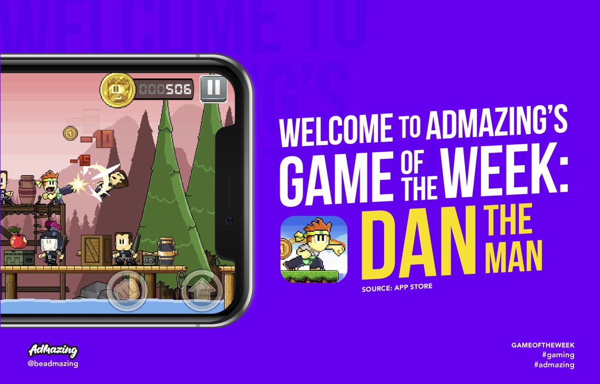 BeAdmazing's tweet photo. Our featured game of the week is "Dan the man".
With more than 10 MILLION installs, and more than 10 languages to choose from, "Dan the man" is perfect for brands looking to be in front of teenagers drawn to action and adventure.
#digitalmarketing #mobilegaming #mobileadvertising https://t.co/RdCrqGOOWN