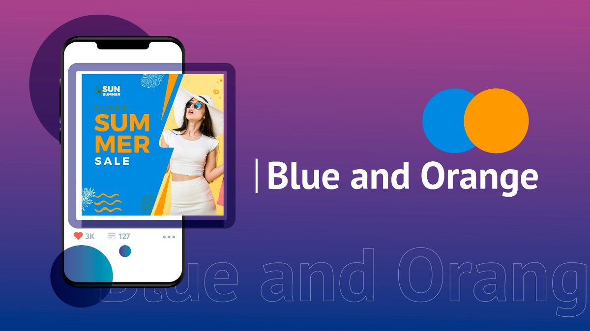 Blue and OrangeThis great combination symbolizes trust and optimism. This is great for new offers or very high discounts! Add some white and you can get a very striking ad for your BF/CM offer!