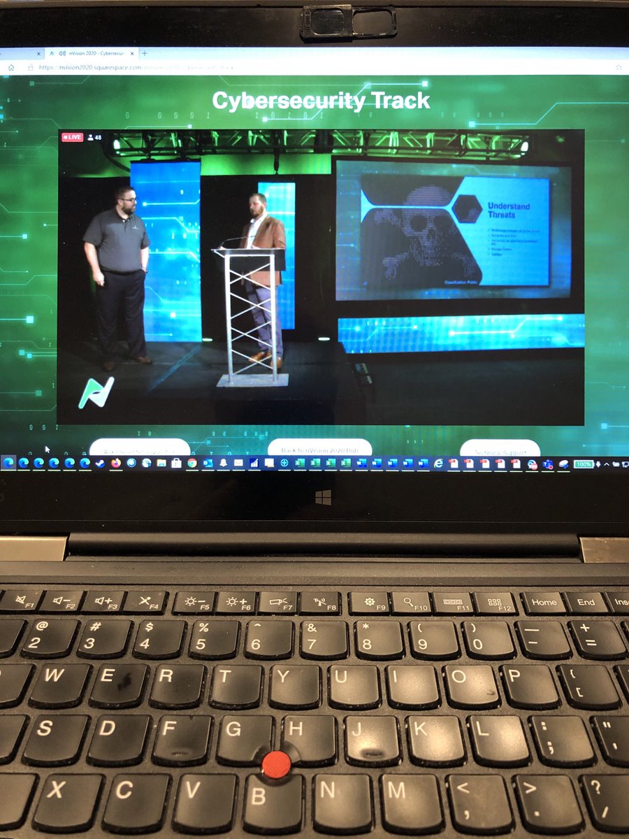 QBall57's tweet photo. Great session on cybersecurity at #nVison2020 with Sean and John ⁦@NetworkCenter⁩  If you want to make sure your business is secure you really need to talk with them. https://t.co/9ZHlgtv9xV