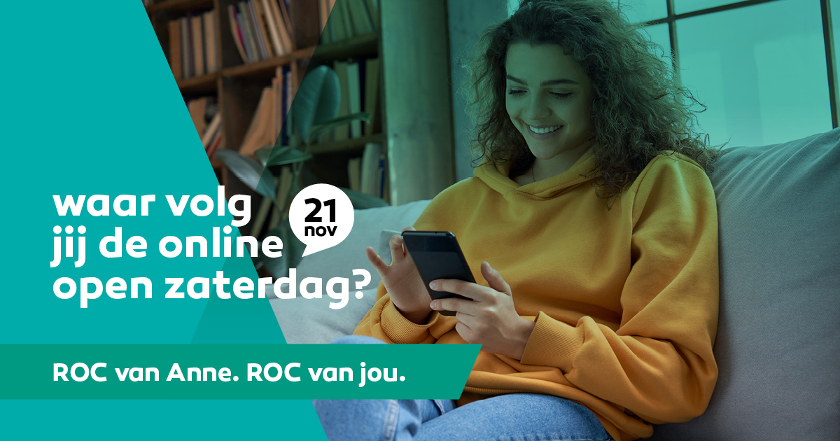 Kies je opleiding, deze keer gewoon vanaf je bank. Check onze online open zaterdag van 10.00 - 14.00 uur. 👉 rocvantwente.nl/opendagen #rocvanjou #geenstress #studiekeuze #mbo #ditismbo #opendag