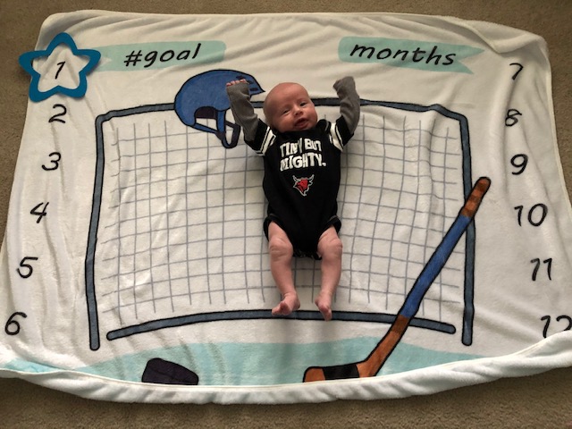 UNOAlumni's tweet photo. Guess who's jazzed for Dec. 1 and the start of the @OmahaHKY season—Liam Jameson Irish, son of grads (Kouba, '08) &amp; Shane ('05) Irish.

To help him attend the game in style, we sent him one of our "O Baby!" Shirts.

Get a shirt for YOUR little one at: https://t.co/6j8itW9jCB https://t.co/rQ08yYNL7D