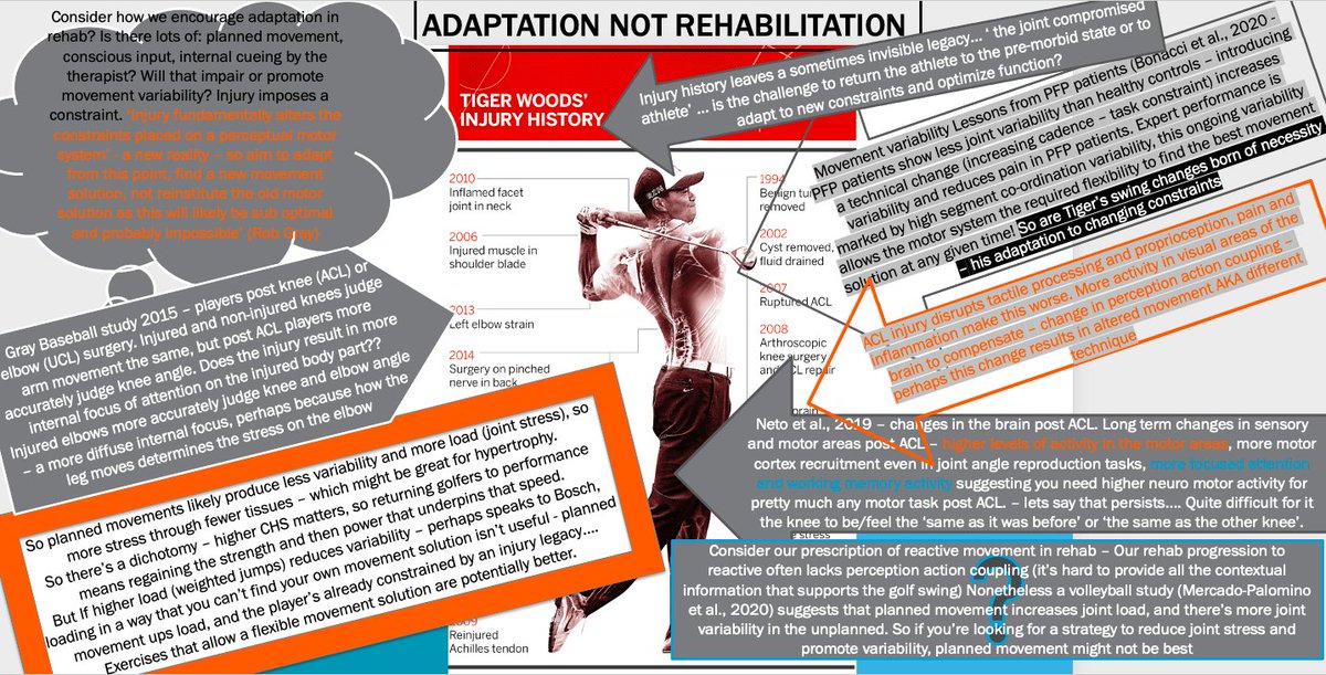 physioforegolf's tweet photo. The best adapt better than the rest! More great work from @ShakeyWaits and the perception action podcast. The challenge is now to apply it and 'keep em coupled'. #rehabilitation #golfinjury #exerciseprescription https://t.co/p0htmaKXla