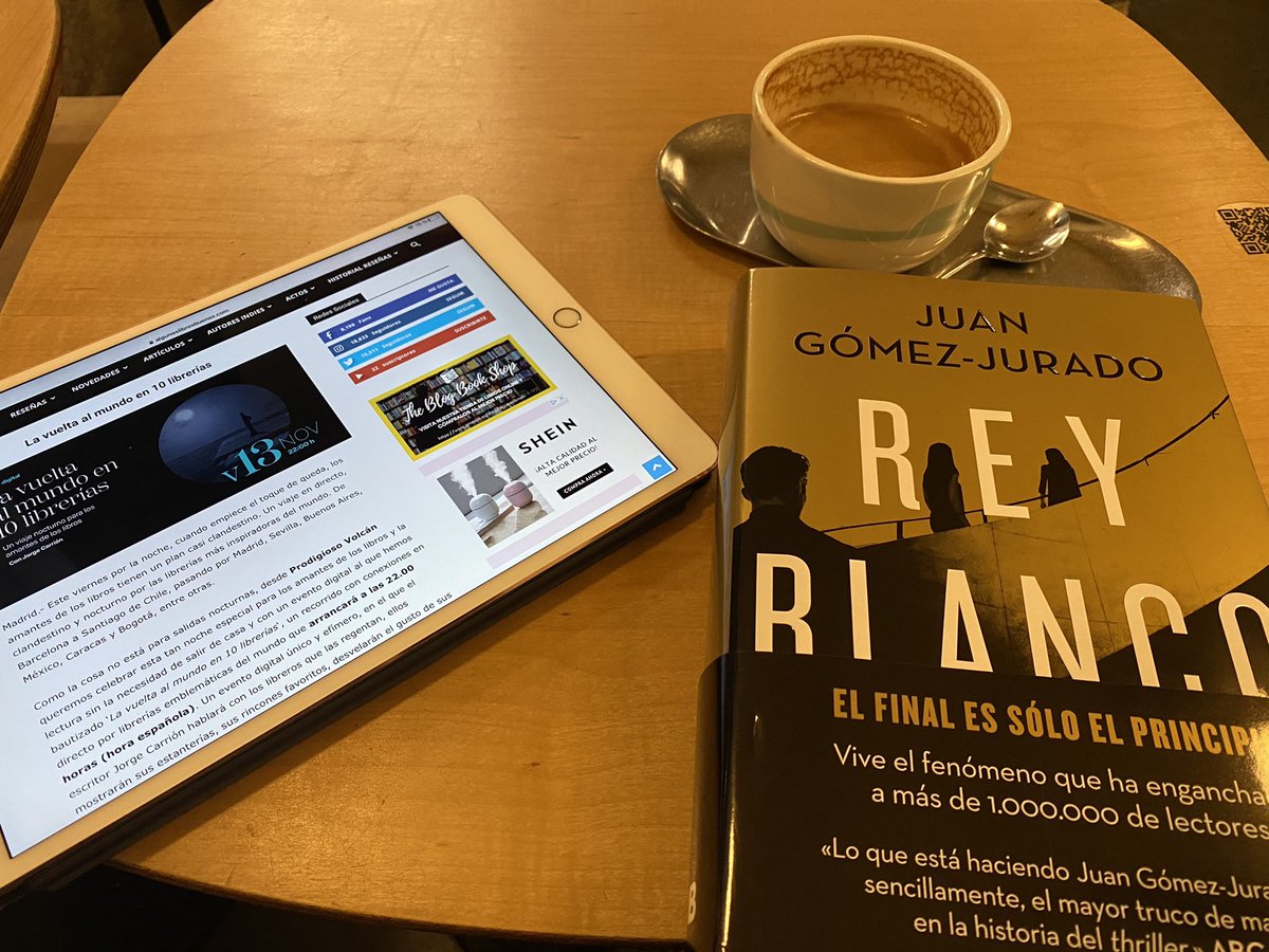 masanma's tweet photo. El moca de #misioncafe, la vuelta al mundo en 10 #librerías de @losdelvolcan y “Rey Blanco”, de @JuanGomezJurado, por empezar.
¿Quién da más? https://t.co/ggyzcM4uwN