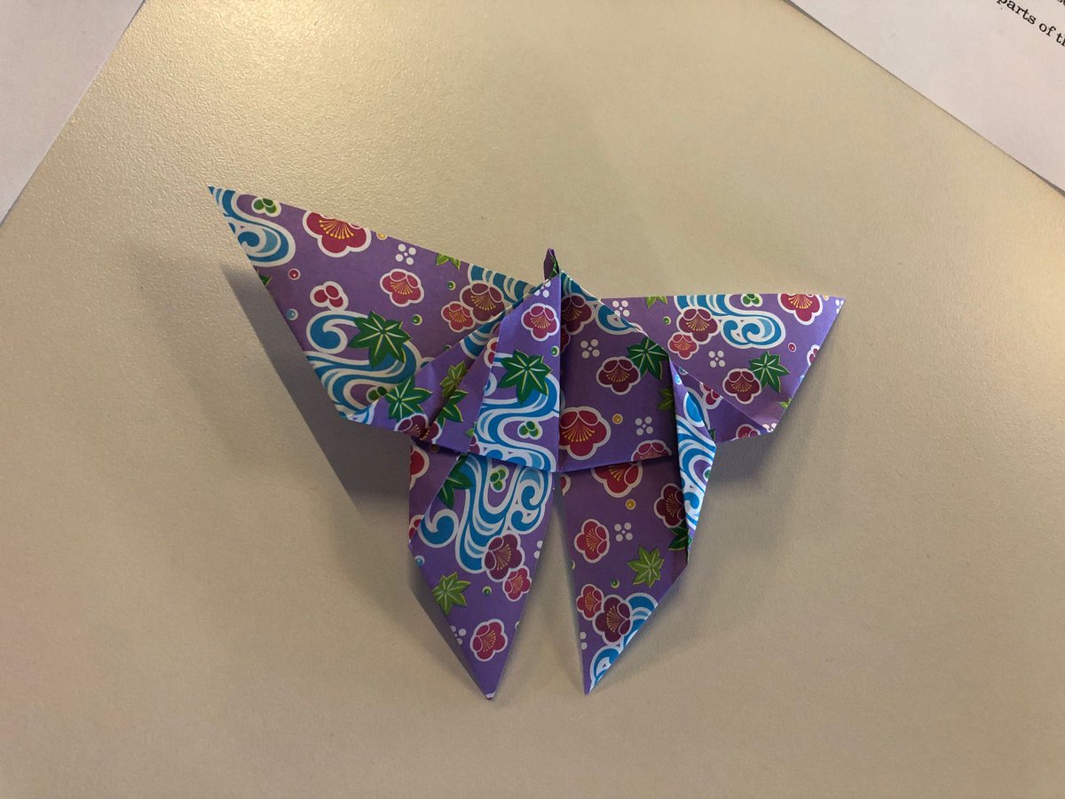 EntsocAmerica's tweet photo. Want to take a break during #EntSoc20? Try your hand at an butterfly origami! Learn how at https://t.co/JAOkwnF3Nn and share your creations using the hashtag #EntoFold. https://t.co/POPjspSWKT