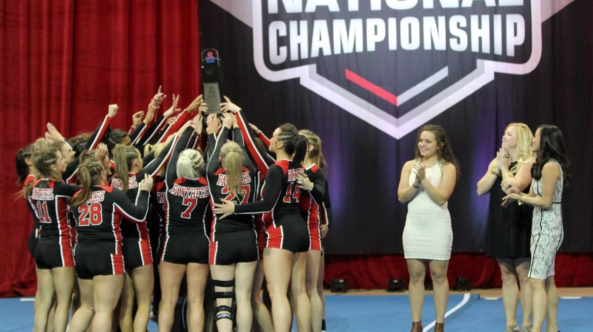 Throwback Thursday
#TBT to April 30, 2017 when <a href="/DUCheerleading/">Davenport University Cheerleading</a> 
won the STUNT DII National Championship!

Davenport defeated Alma College, 17-14, in the deciding match at SMU in Dallas, Texas.

#DUingWork
<a href="/DUAthletics/">Davenport Panthers</a>