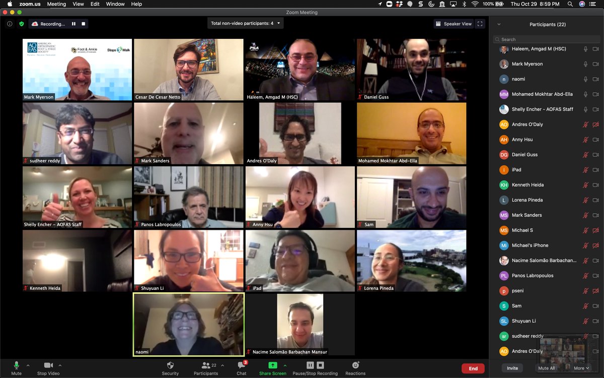 Dr_deCesarNetto's tweet photo. Also would like to acknowledge the outstanding @AOFAS  "Ask the Expert" last month, hosting @mark4feet @globalankle Mark Myerson, MD. Thanks for all the thoughtful and valuable inputs provided for challenging cases presented by our AOFAS Members! We will be back in January 2021! https://t.co/aZzLSOltXC