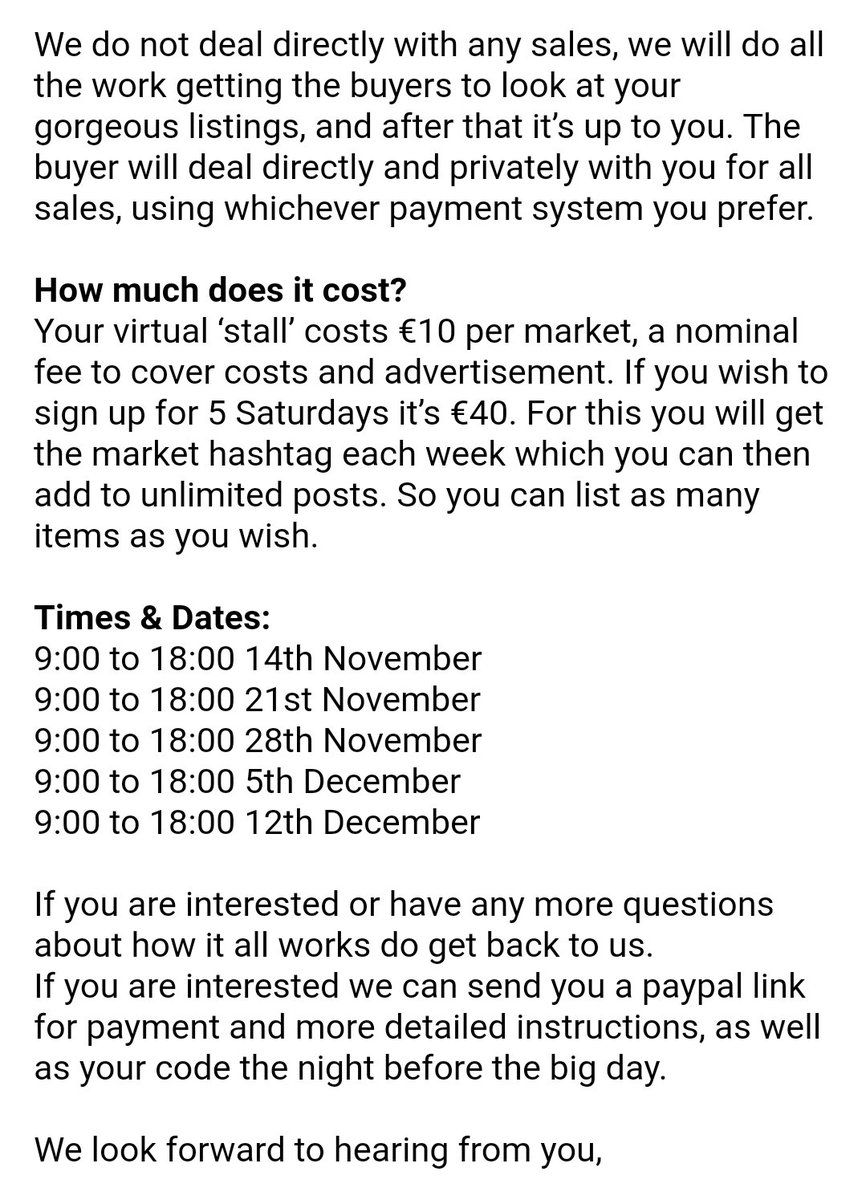 I received the following email a few days, about a virtual Christmas Market.A friendly reminder to my fellow artists: no one can own a hashtag. You cannot be charged for using a hashtag.1/?