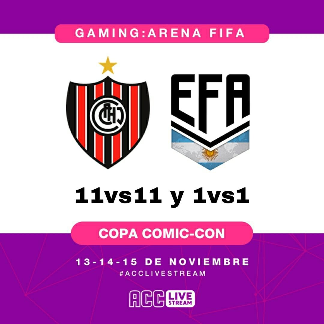 ChacaOficial's tweet photo. [Esports] 🇾🇪 🎮

#Chacarita participará de la #CopaComicCon 2020, que se desarrollará durante los días 13, 14 y 15 de noviembre y que se podrá seguir en vivo a través de #ACCLiveStream.

#VamosChaca #SomosChacarita https://t.co/r8XtnlXBWz